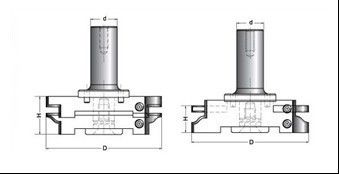 Schwarze Farbe Türzarge CNC Routerbits mit veränderbaren Messer