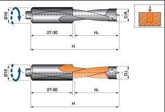 TCT-Bits für mehrere Bohr Maschinen-Stahl-Körper mit Wärmebehandlung