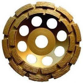 Gesinterte bronzierte doppelte Reihen-Diamant-Schalen-Schleifscheibe für Beton 3" 6" 7"